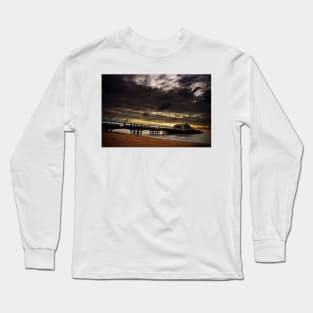 Bournemouth Pier And Beach Dorset England Long Sleeve T-Shirt